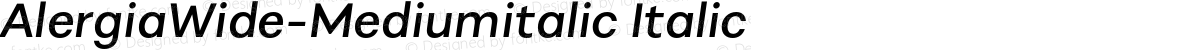 AlergiaWide-Mediumitalic Italic