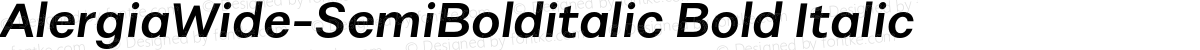 AlergiaWide-SemiBolditalic Bold Italic