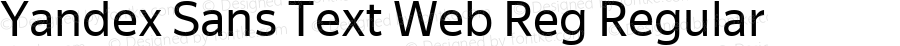 Yandex Sans Text Web Reg Regular Version 1.1 2015