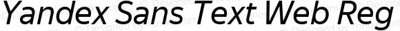 Yandex Sans Text Web Reg Italic