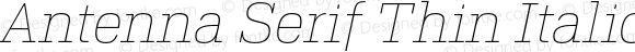 Antenna Serif Thin Italic