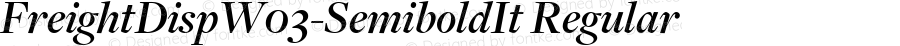 FreightDisp W03 Semibold Italic