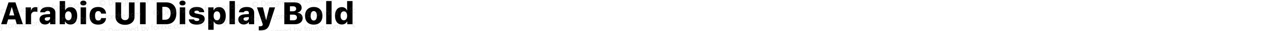 Arabic UI Display Bold
