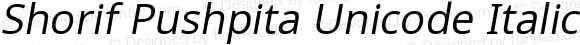 Shorif Pushpita Unicode Italic