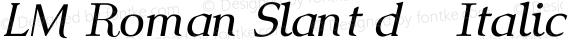 LM Roman Slanted 10 Italic