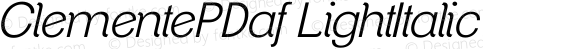 ClementePDaf LightItalic