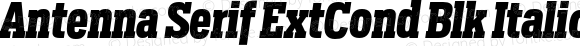 Antenna Serif ExtCond Blk Italic