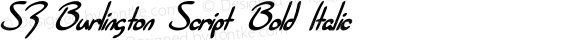 SF Burlington Script Bold Italic