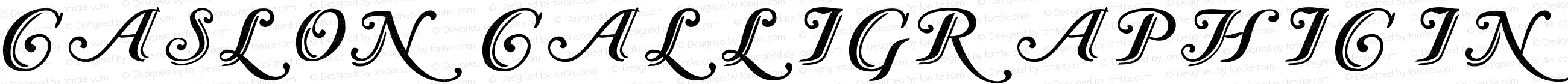 Caslon Calligraphic Initials Regular