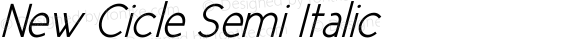 New Cicle Semi Italic