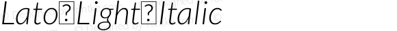 Lato Light Italic