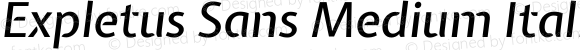 Expletus Sans Medium Italic