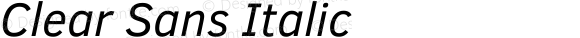 Clear Sans Italic