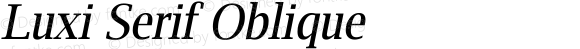 Luxi Serif Oblique