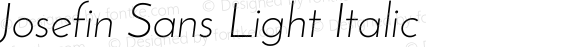 Josefin Sans Light Italic