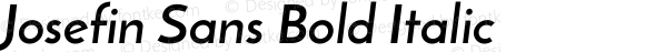 Josefin Sans Bold Italic