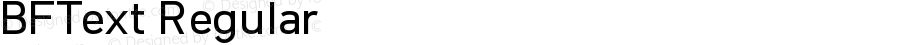 BFText Regular Version 001