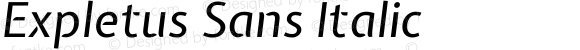 Expletus Sans Italic