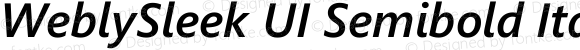 WeblySleek UI Semibold Italic