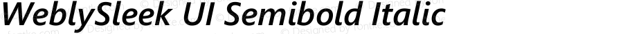 WeblySleek UI Semibold Italic