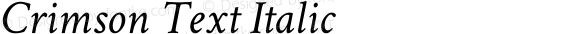 Crimson Text Italic