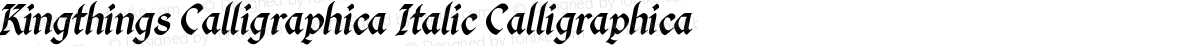 Kingthings Calligraphica Italic Calligraphica