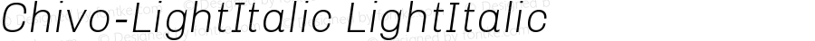 Chivo Light Italic