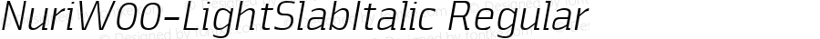 Nuri W00 Light Slab Italic