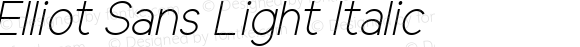 Elliot Sans Light Italic