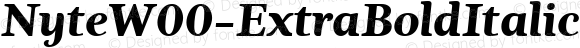 Nyte W00 ExtraBold Italic