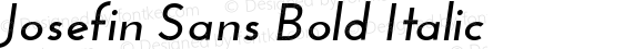 Josefin Sans Bold Italic