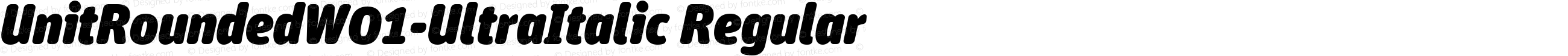 UnitRoundedW01-UltraItalic Regular