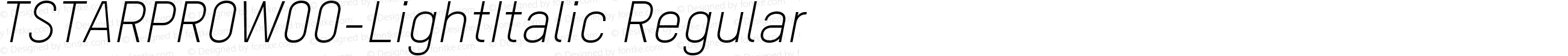 TSTAR PRO W00 Light Italic