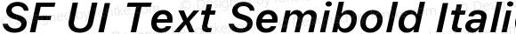 SF UI Text Semibold Italic