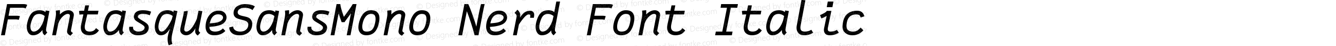 Fantasque Sans Mono Italic Nerd Font Plus Octicons