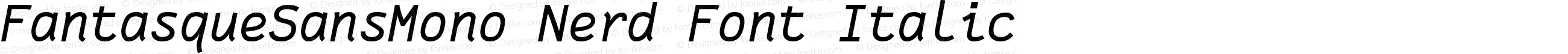 Fantasque Sans Mono Italic Nerd Font Plus Octicons Mono