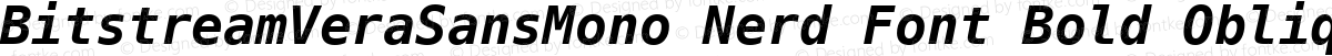 BitstreamVeraSansMono Nerd Font Bold Oblique