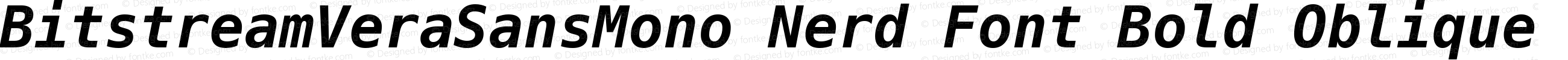 Bitstream Vera Sans Mono Bold Oblique Nerd Font Complete