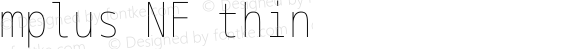 M+ 1m thin Nerd Font Plus Octicons Windows Compatible