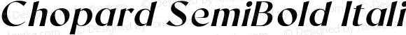 Chopard SemiBold Italic