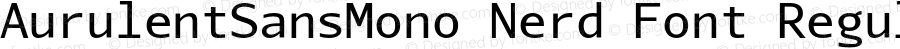 AurulentSansMono-Regular Nerd Font Plus Octicons Plus Font Linux