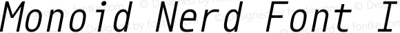 Monoid Italic Nerd Font Plus Octicons Plus Font Linux Mono