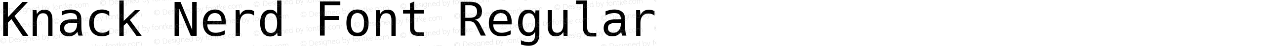 Knack Regular Nerd Font Complete Mono