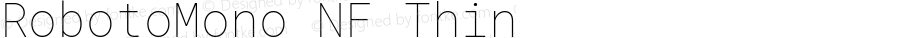 Roboto Mono Thin Nerd Font Plus Font Awesome Plus Font Linux Windows Compatible