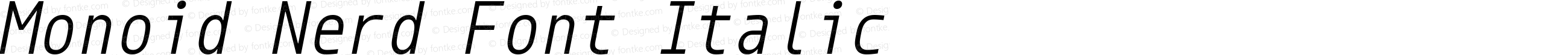 Monoid Italic Nerd Font Plus Pomicons Plus Font Linux Mono