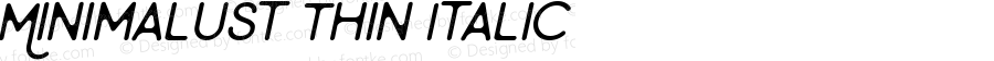 Minimalust Thin Italic