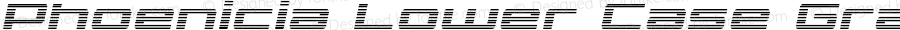 Phoenicia Lower Case Gradient Italic Italic Version 1.0; 2015