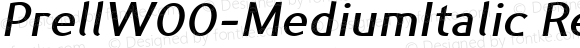 PrellW00-MediumItalic Regular