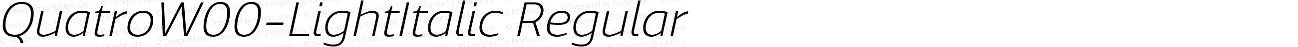 Quatro W00 Light Italic