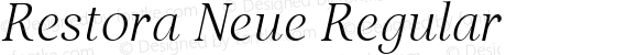 Restora Neue Light Italic